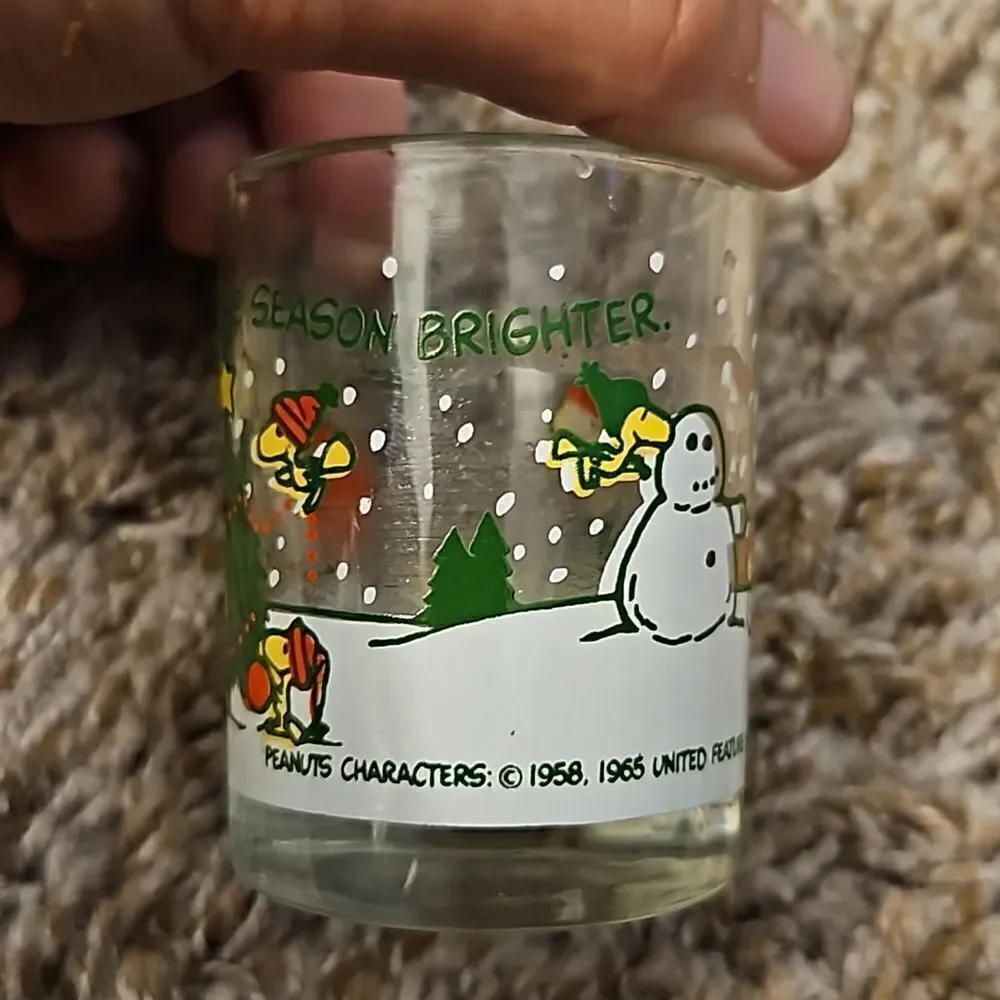 Snoopy christmas tree vintage votive candle holder